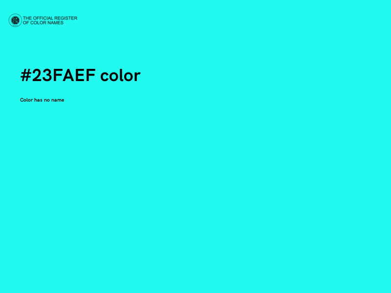 #23FAEF color image