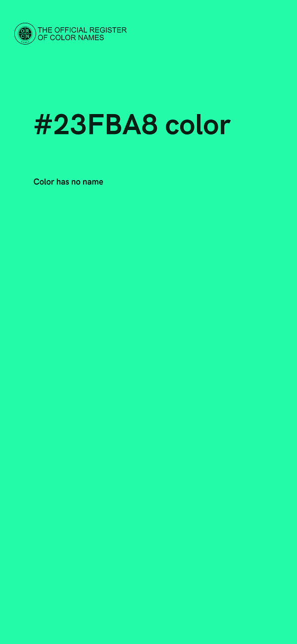 #23FBA8 color image