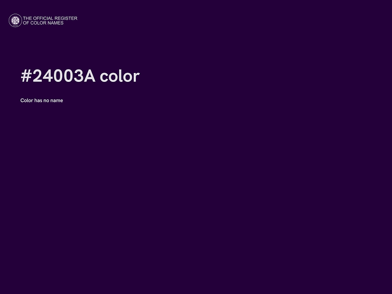 #24003A color image