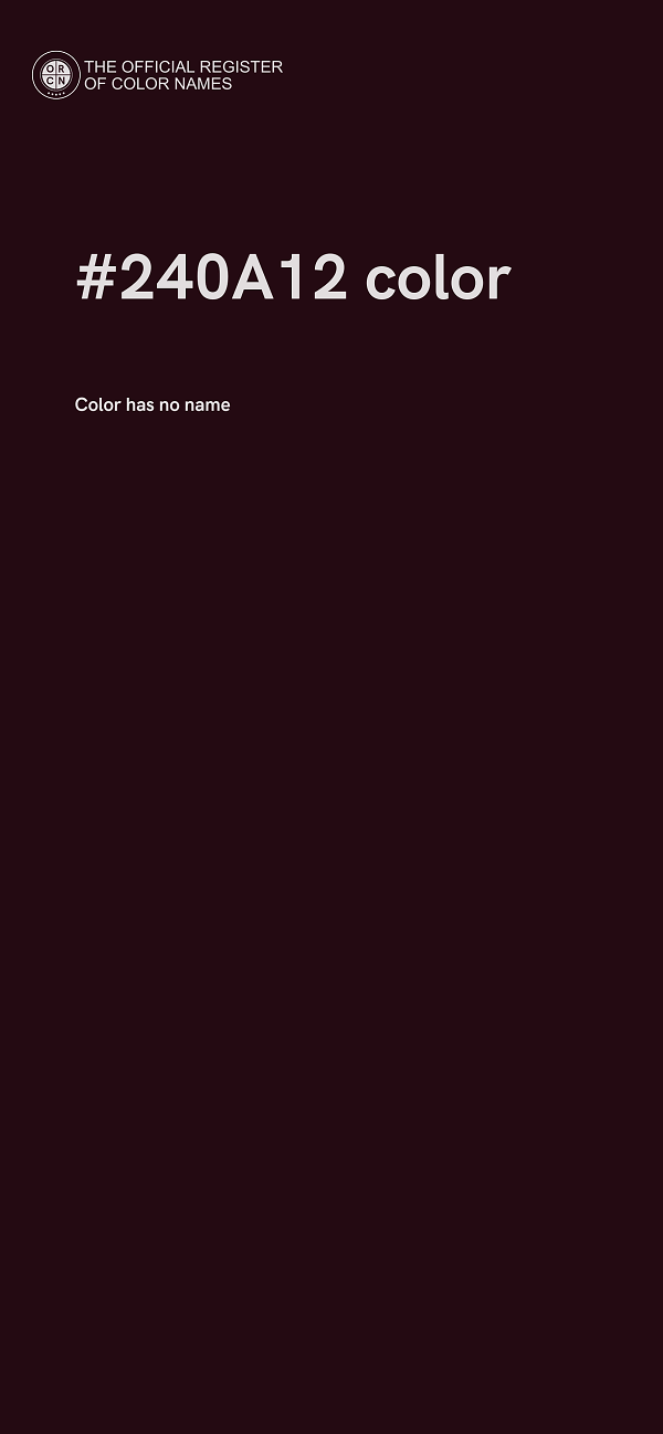 #240A12 color image