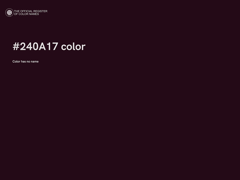 #240A17 color image