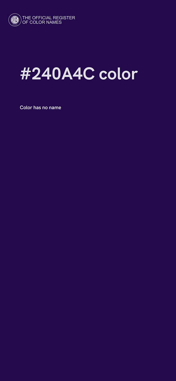 #240A4C color image