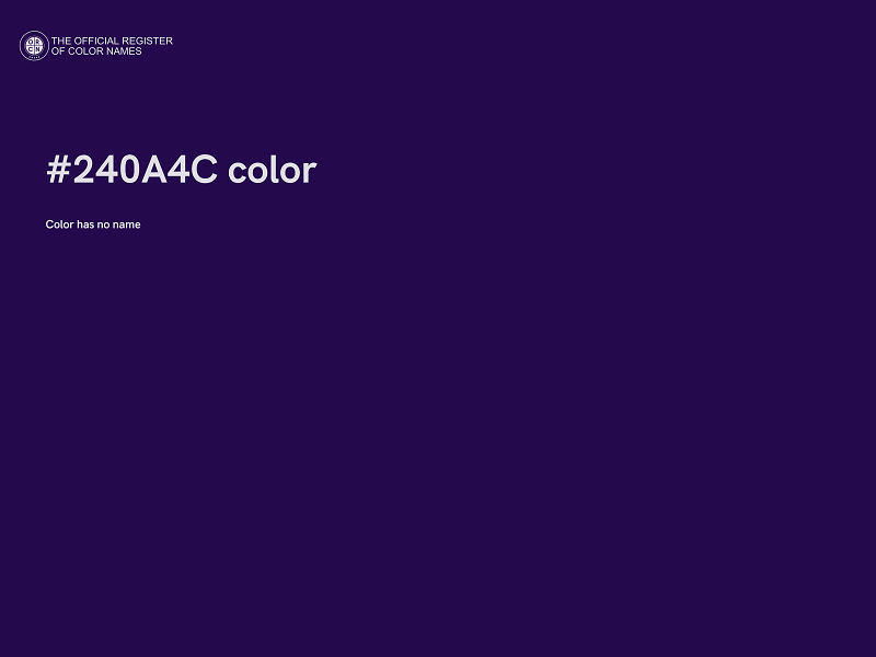 #240A4C color image