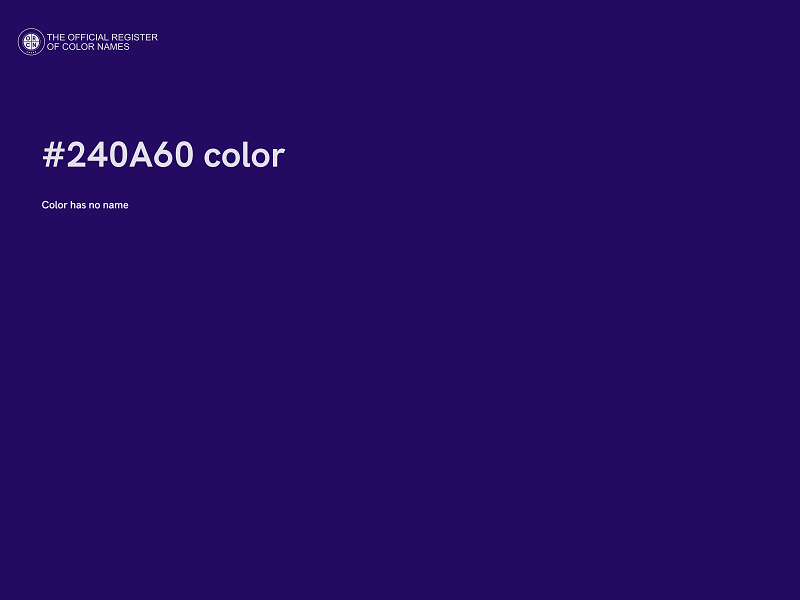 #240A60 color image
