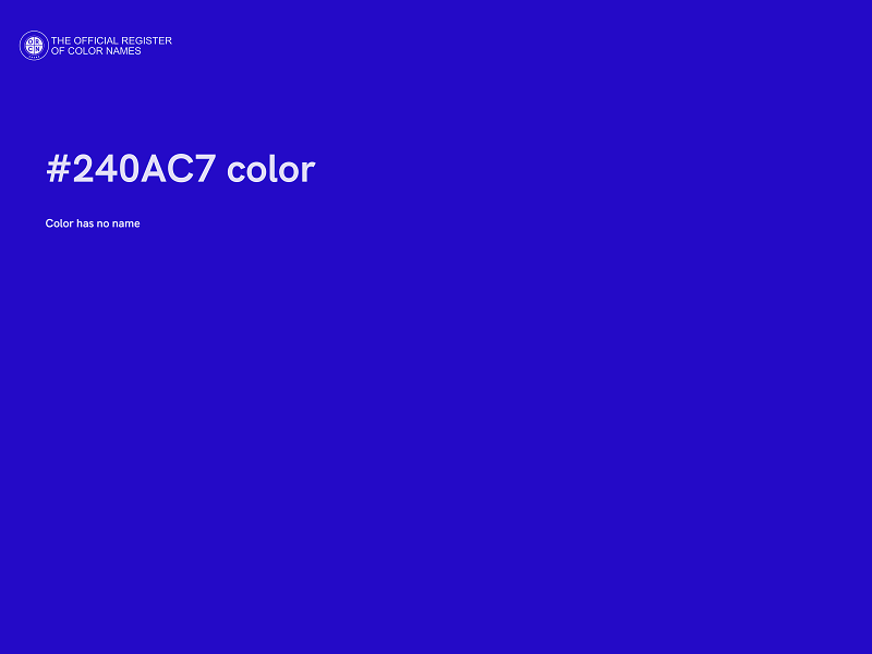 #240AC7 color image