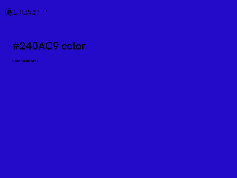 #240AC9 color image
