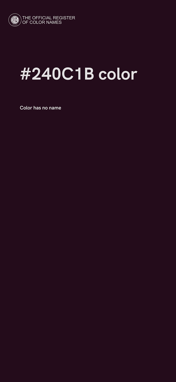 #240C1B color image
