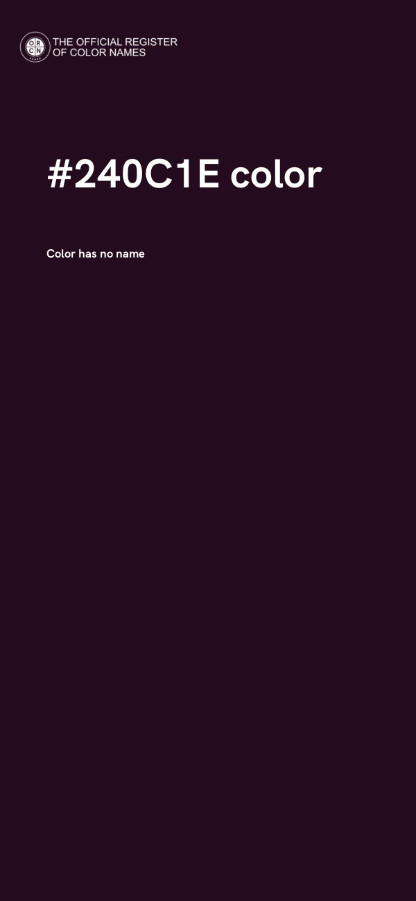 #240C1E color image