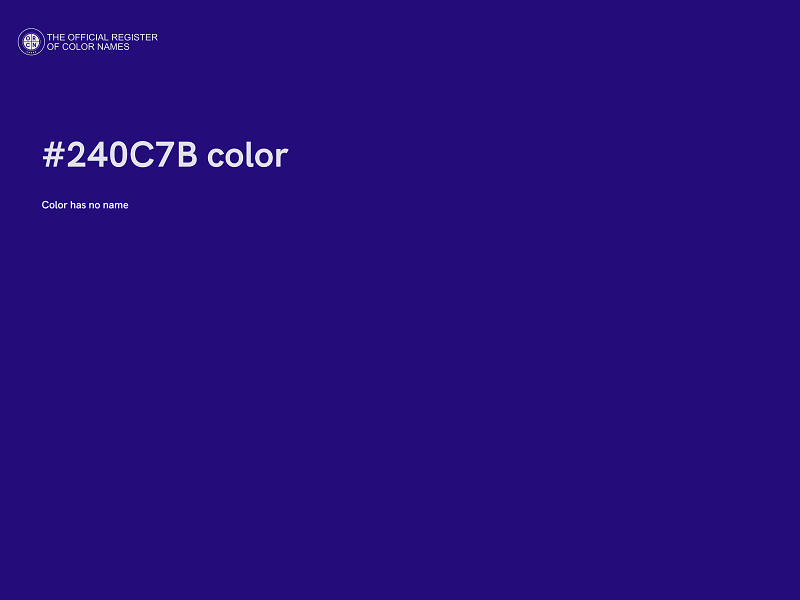 #240C7B color image