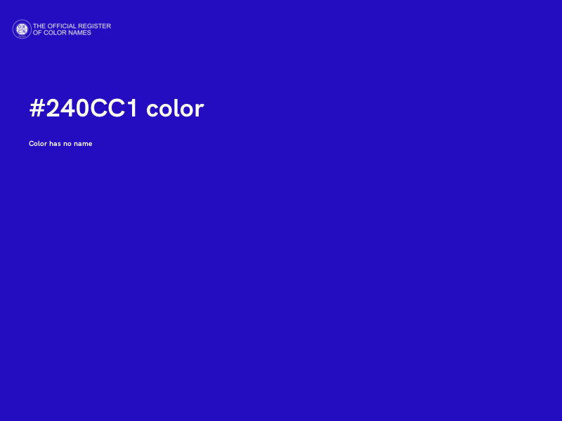 #240CC1 color image