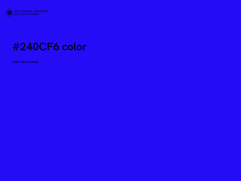 #240CF6 color image