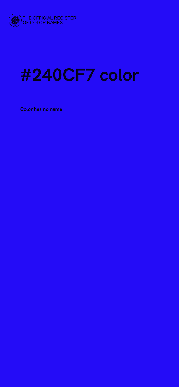 #240CF7 color image