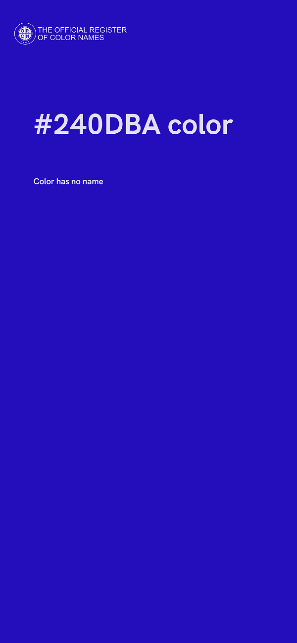 #240DBA color image