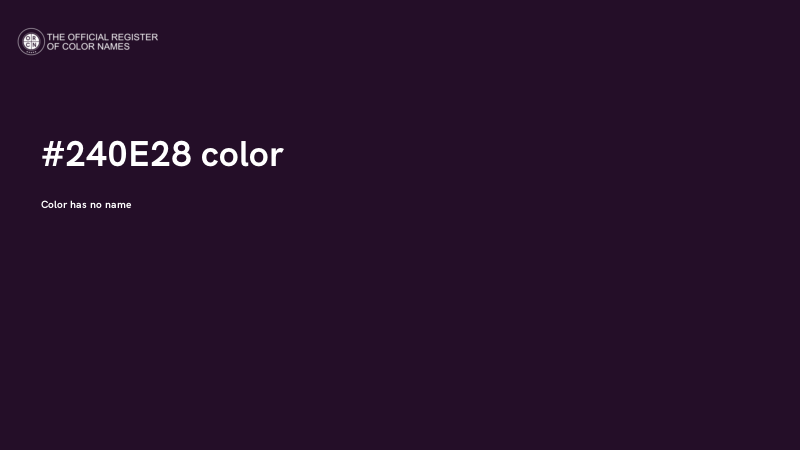 #240E28 color image