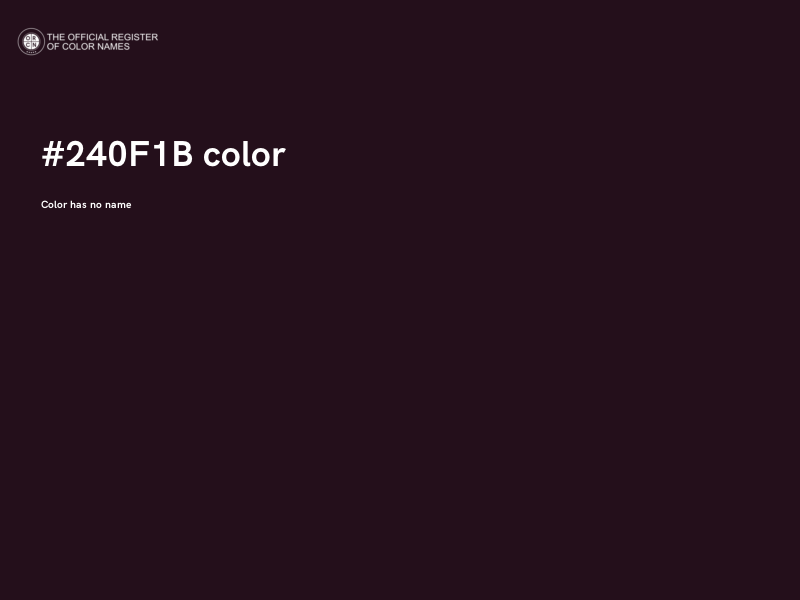 #240F1B color image