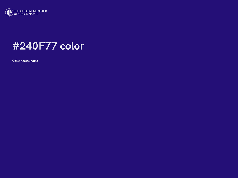#240F77 color image
