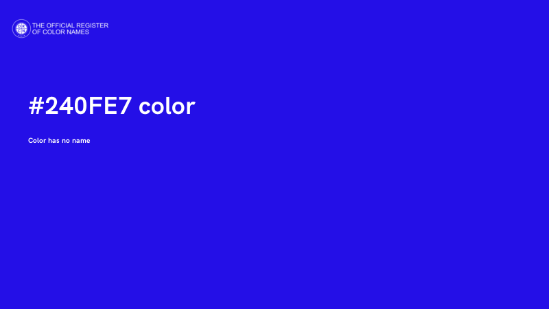 #240FE7 color image