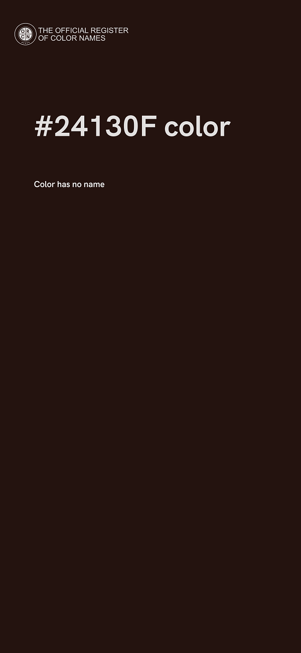 #24130F color image