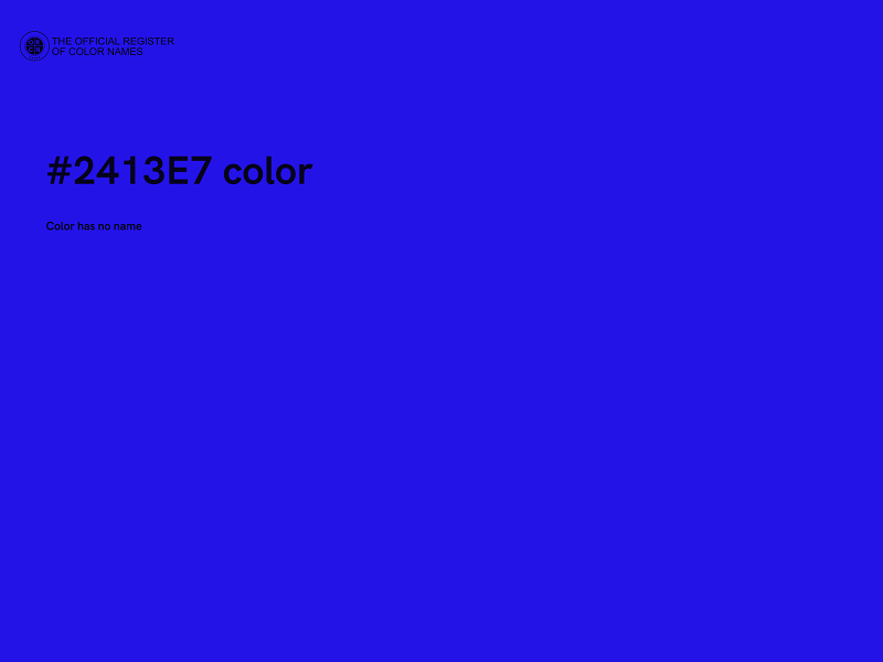 #2413E7 color image