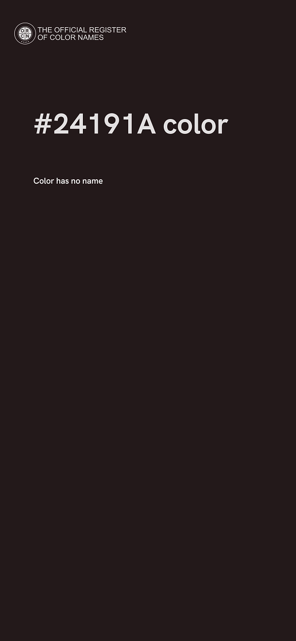 #24191A color image