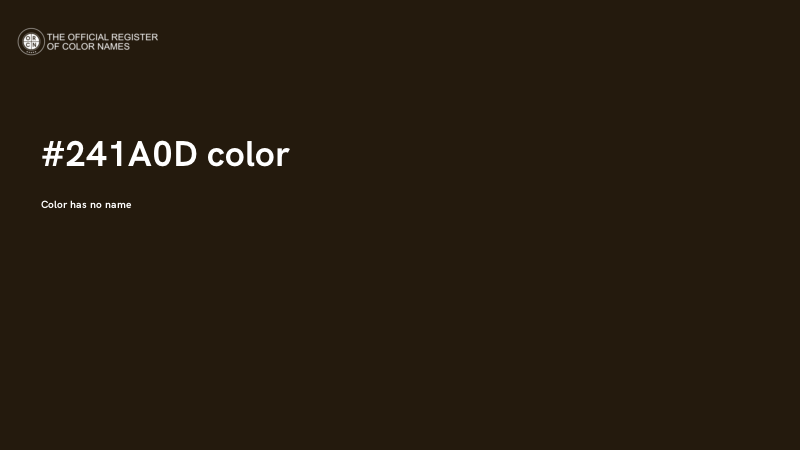 #241A0D color image