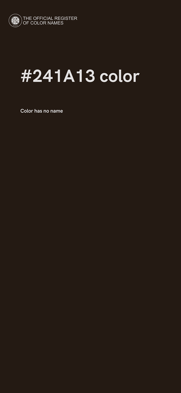 #241A13 color image