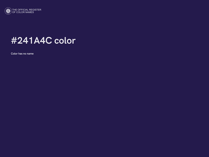 #241A4C color image
