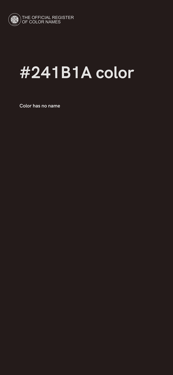 #241B1A color image