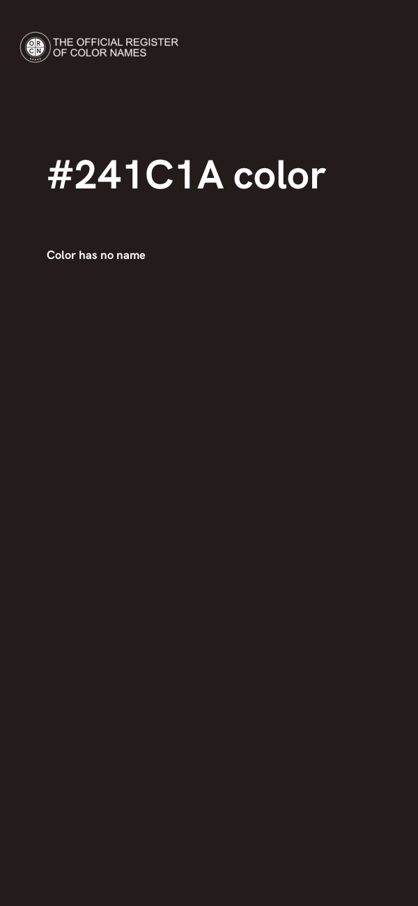 #241C1A color image