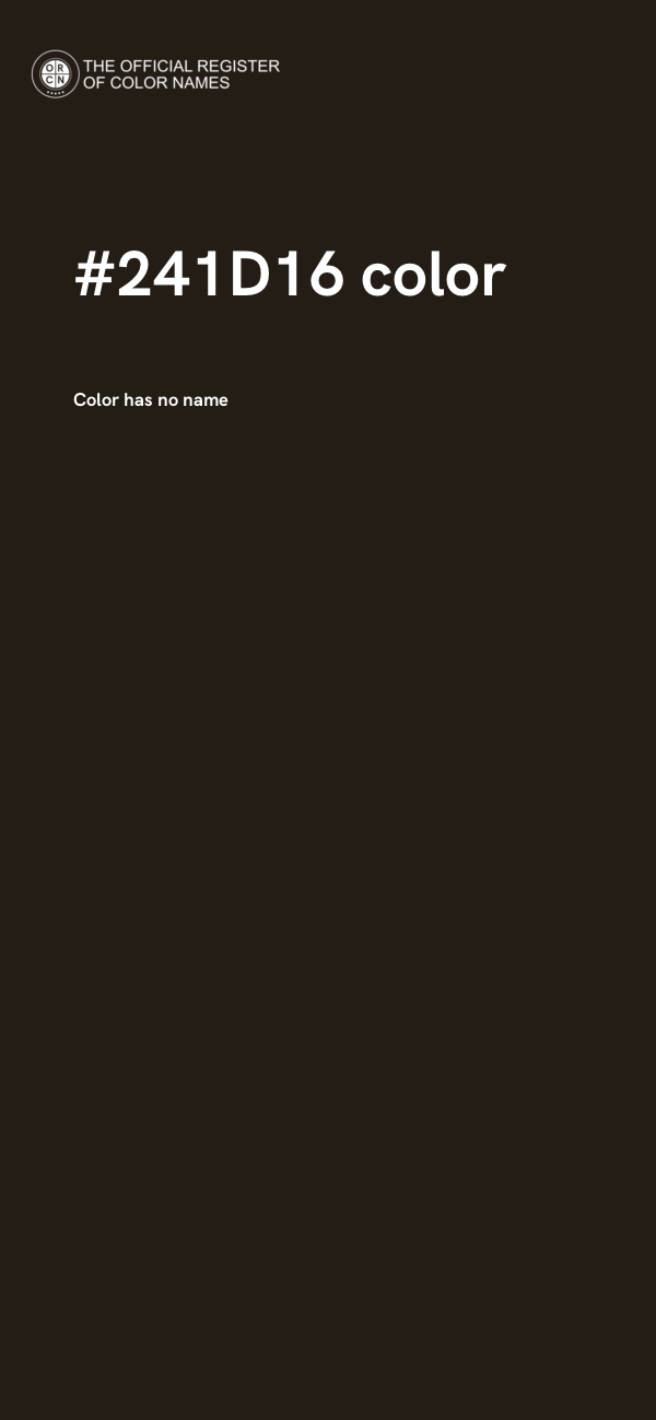 #241D16 color image