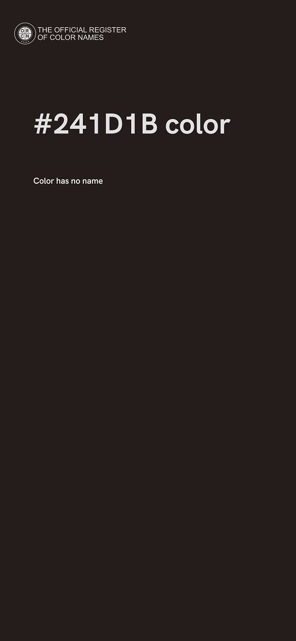 #241D1B color image