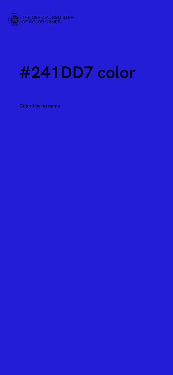 #241DD7 color image