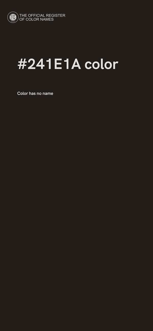 #241E1A color image