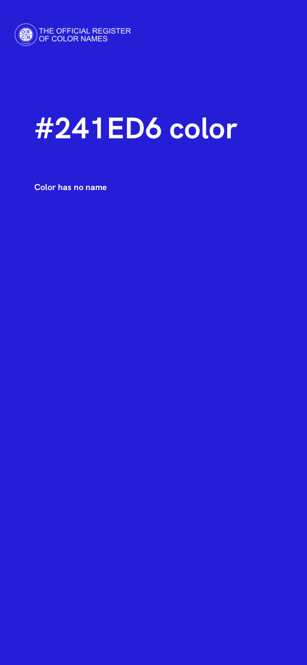 #241ED6 color image