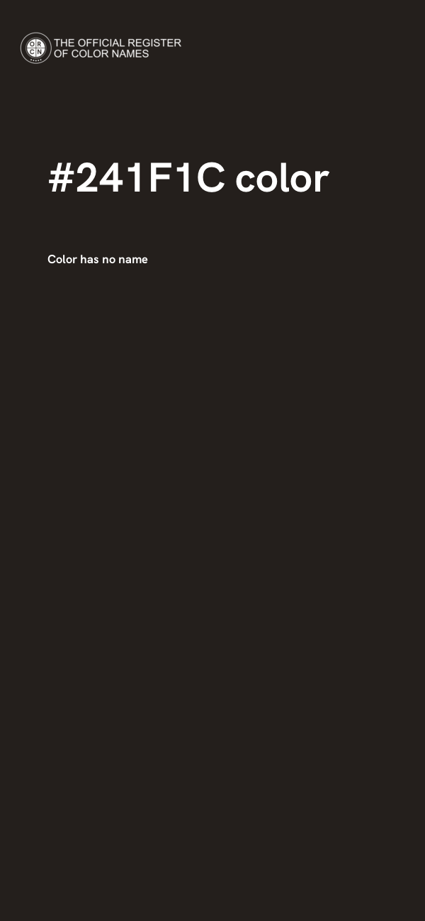 #241F1C color image