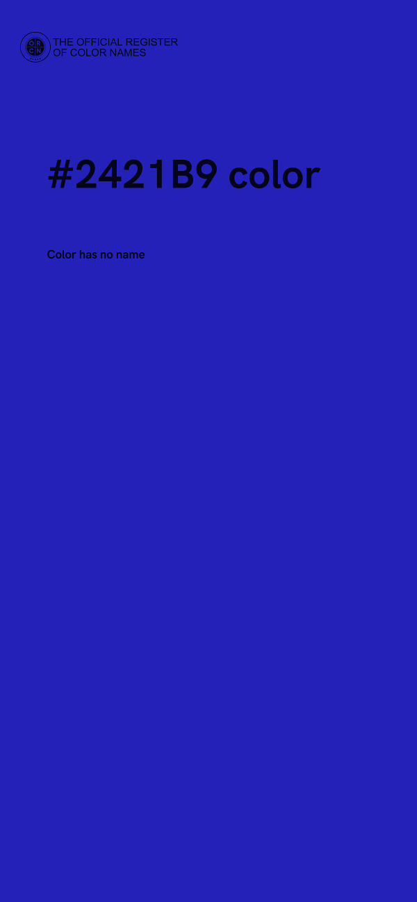 #2421B9 color image