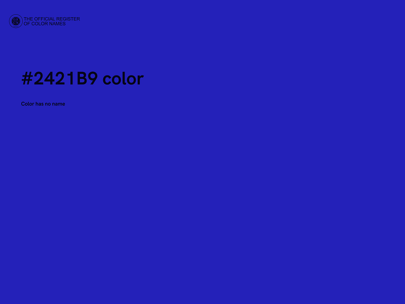 #2421B9 color image