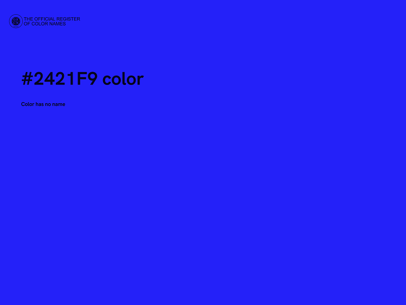 #2421F9 color image