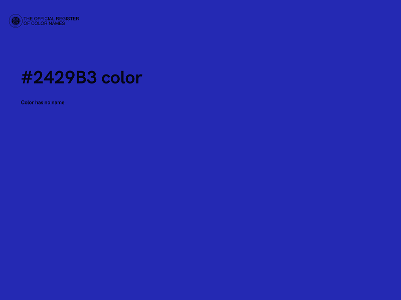 #2429B3 color image