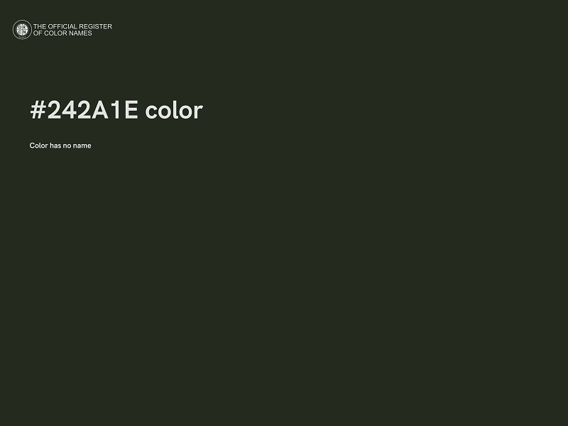 #242A1E color image