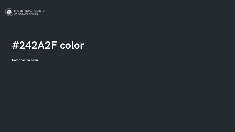 #242A2F color image