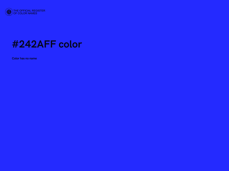 #242AFF color image