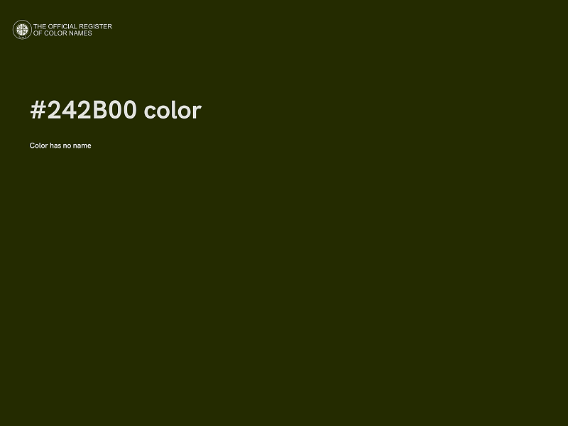 #242B00 color image