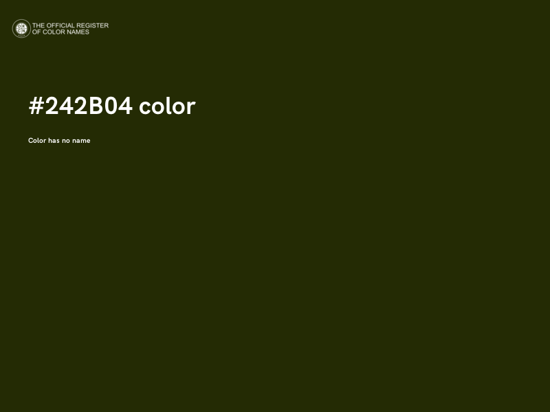 #242B04 color image