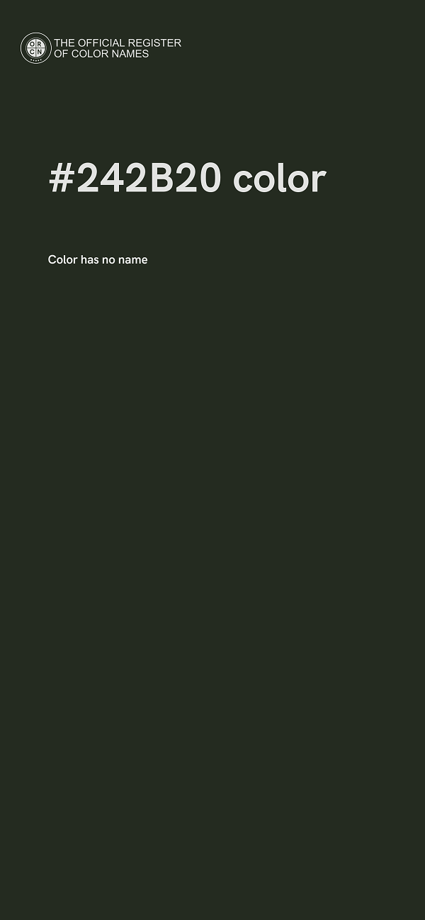 #242B20 color image