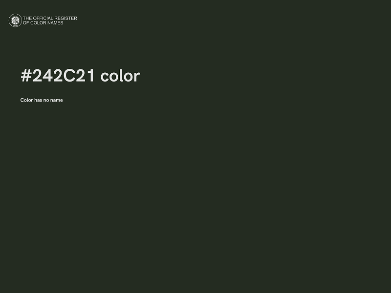 #242C21 color image