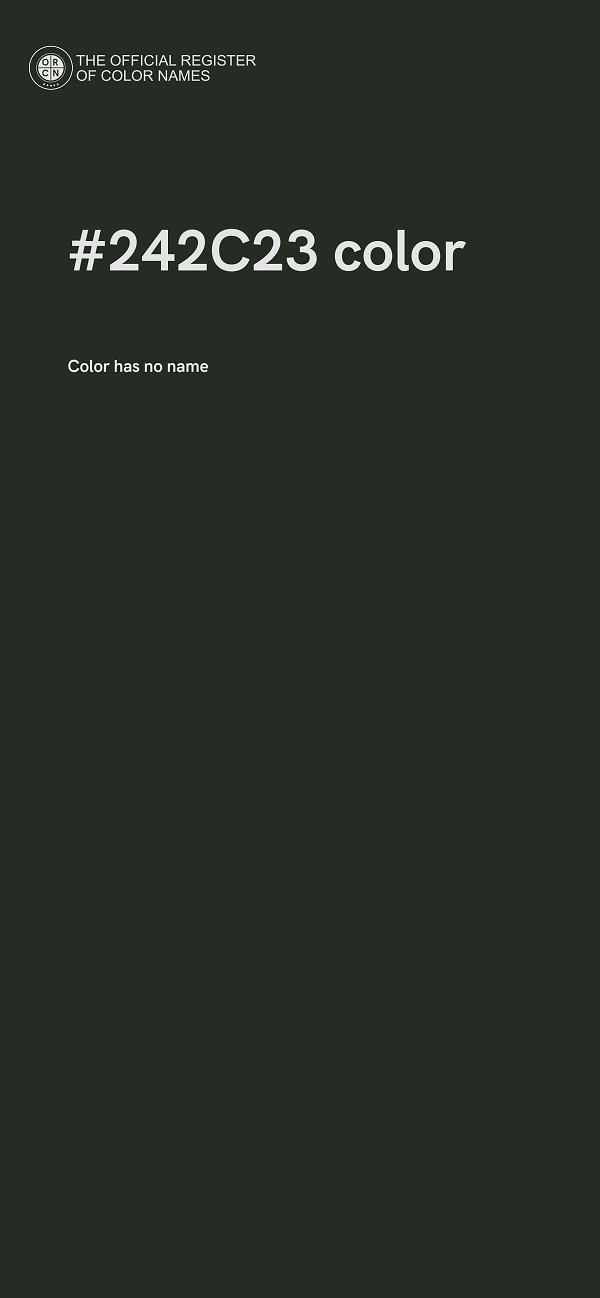 #242C23 color image