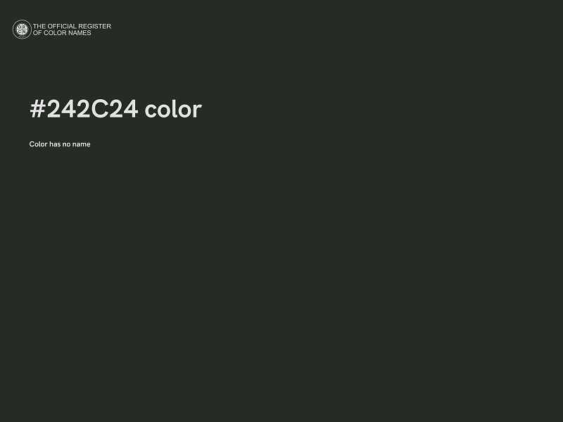 #242C24 color image