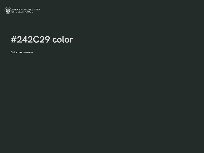 #242C29 color image