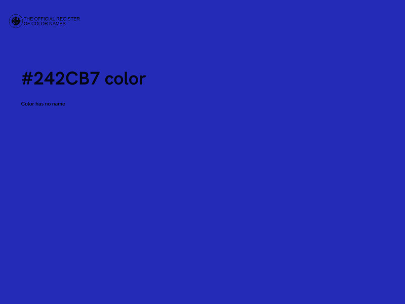 #242CB7 color image